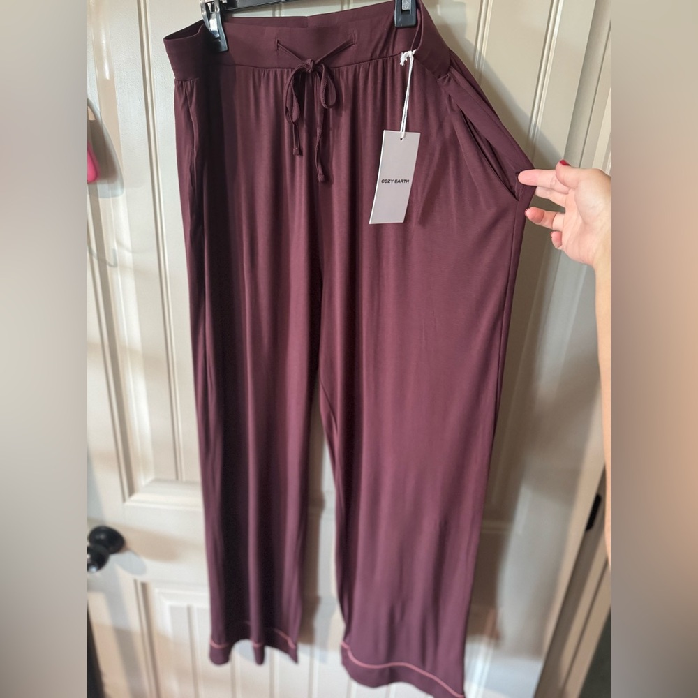 COZY EARTH Women's Bamboo Stretch-Knit Pajama Pants (Large) 🏷️ NEW w TAGS - Picture 11 of 17